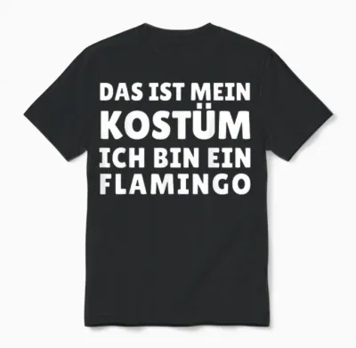 Funny Flamingo Costume Outfit Carnival Halloween Unisex T-Shirt - Black