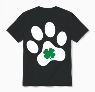 Dog St. Patrick's Day - Shamrock Dog Unisex T-Shirt - Black