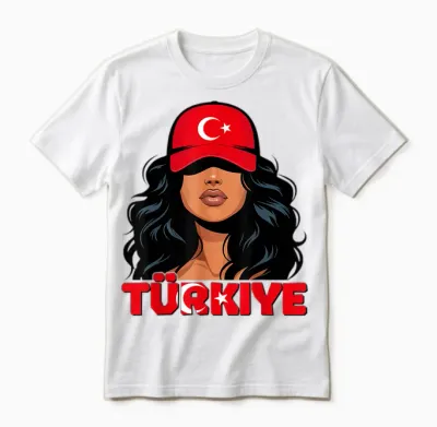 Turquie Fille Türkiye Drapeau Turquie Turquie Türk Kizi Femme Unisex T-Shirt - White