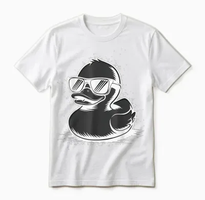 Canard Avec Des Lunettes De Soleil Unisex T-Shirt - White