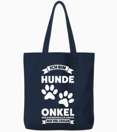 Rich Bin Hunde Onkel Frau Ein Normaler Hund Onkel Tote Bags - Navy