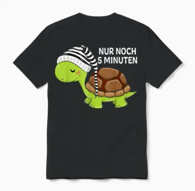 Official Sleep Shirt Turtle Pyjamas Nightdress Unisex T-Shirt - Black