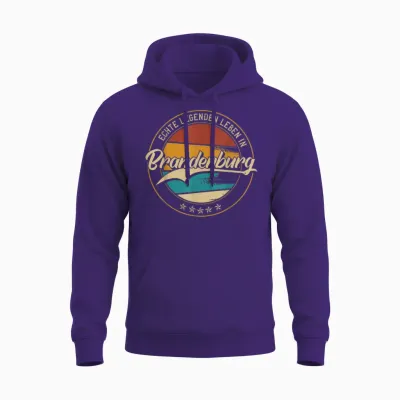 Brandenburg Meine Heimat | Heimatliebe & Geburtsort T-Shirt, Black Unisex Hoodie - Purple