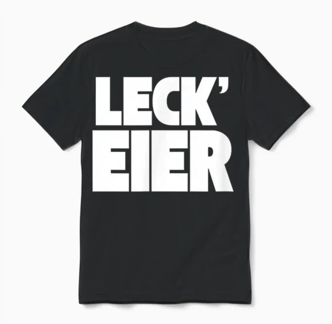 Leck Eier โ Lustiger Spruch Humor Statement Unisex T-Shirt in Black