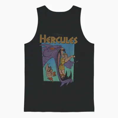 Disney Hercules Hydra Battle Retro Classic Movie Unisex Tank Top - Black