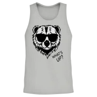 Funny Cool Panda Unisex Tank Top - Ash – 2