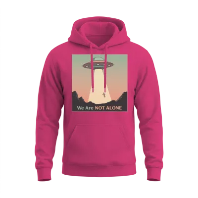Retro Ufo Encounter Unisex Hoodie - Heliconia