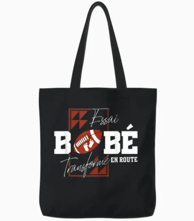 Trial Transformed Baby into Road Rugbyman Future Dad Sporty Tote Bags - Black