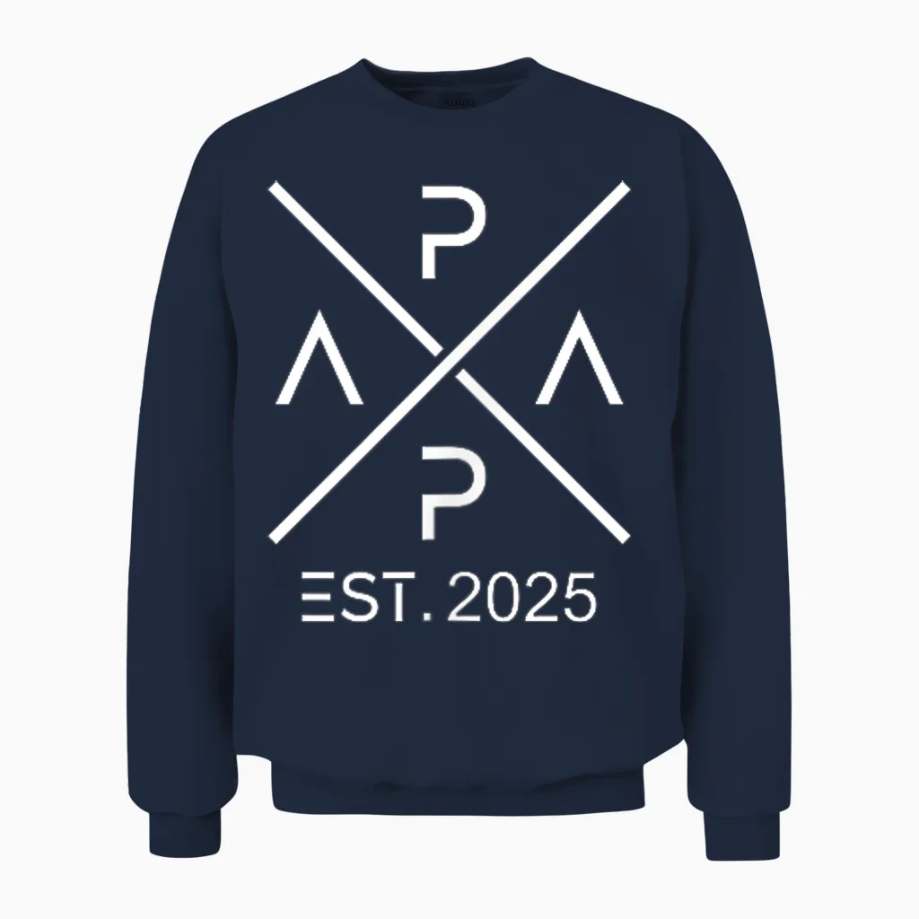 Vater 2025 Papa Seit 2025 Papa Ist 2025 Unisex Sweatshirt in Navy