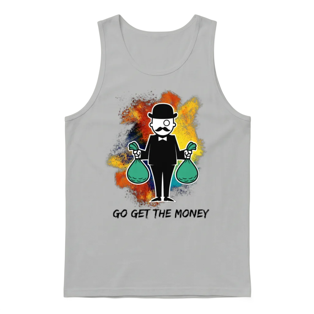 Go Get the Money Unisex Tank Top - Ash
