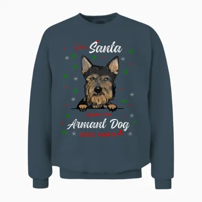 Armant Dog Dog Christmas Dog Breed Unisex Sweatshirt - Dark Heather