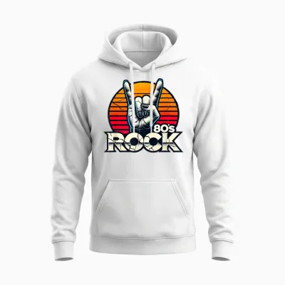 80s Vintage Rock Headbands 80s Costume Retro 80s T-Shirt, Black, S Unisex Hoodie - White