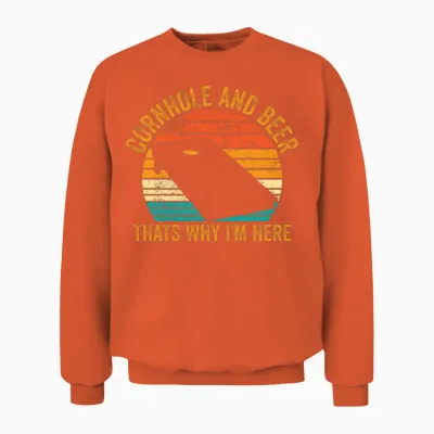 Funny Cornhole Retro Unisex Sweatshirt - Orange