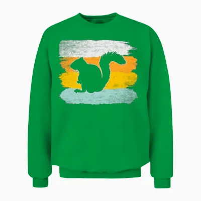Squirrel Retro Unisex Sweatshirt - Irish Green