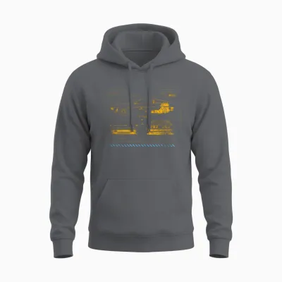 Back to the Future 35th Anniversary Delorean Unisex Hoodie - Charcoal