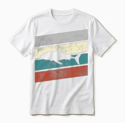 Dolphin Retro Unisex T-Shirt - White