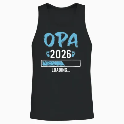 Herren Ich Werde Opa 2026 Loading Grandpa 2026 Unisex Tank Top - Black
