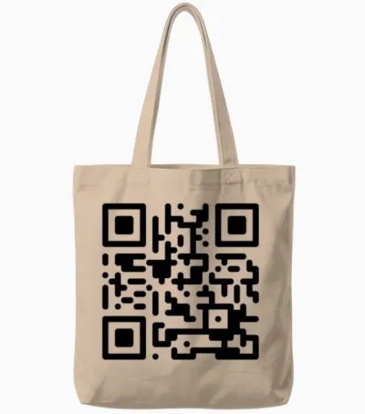 Qr Codes Are Dumb - Black Tote Bags - Natural