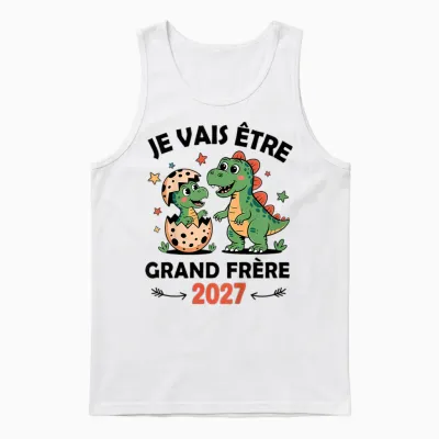 Enfant Je Vais Etre Grand Frère 2027 Futur Grand Frere Unisex Tank Top - White
