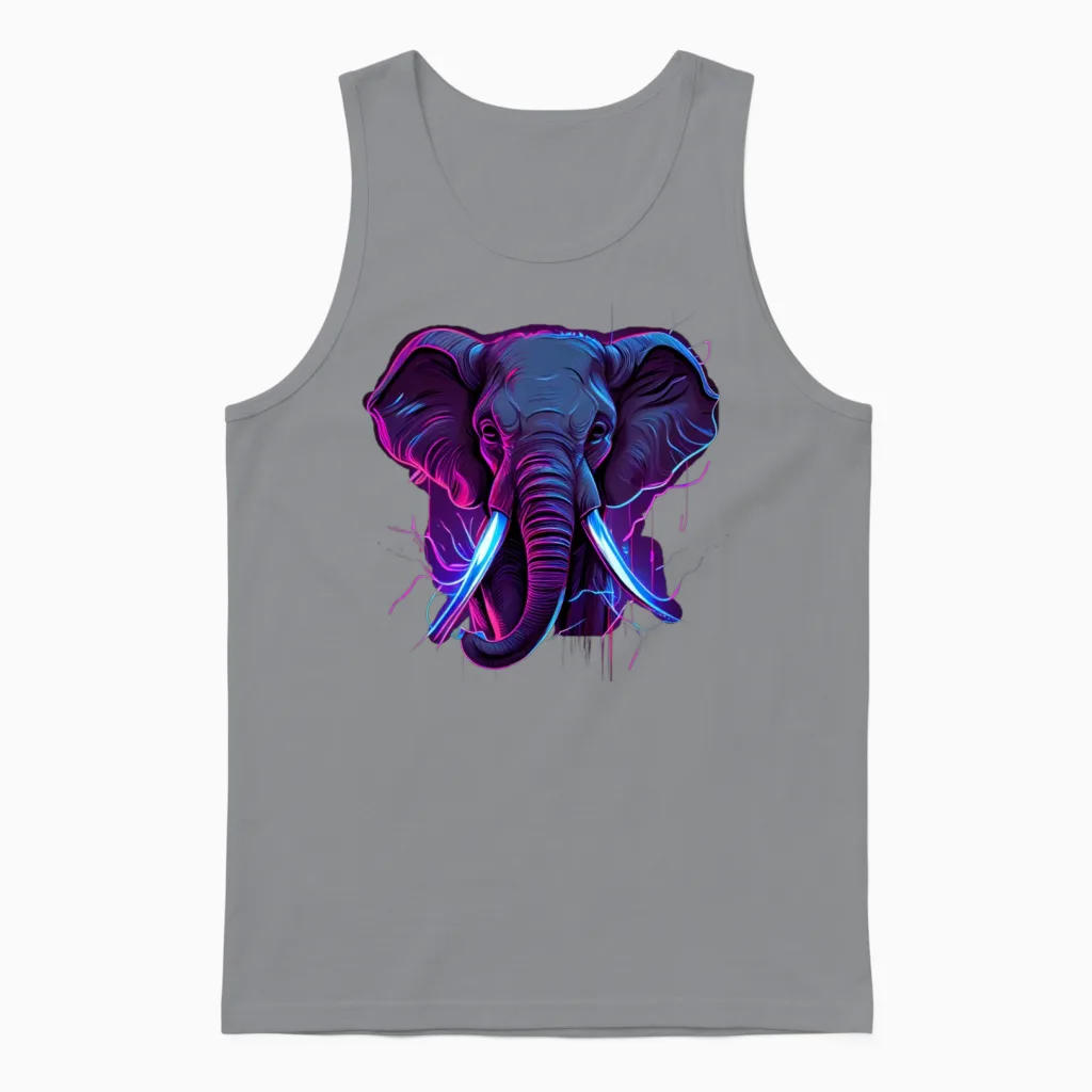 éléphant Unisex Tank Top in Sport Grey