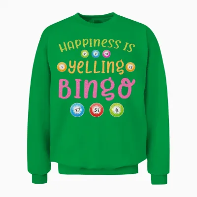 Funny Quote of Bingo Unisex Sweatshirt - Irish Green