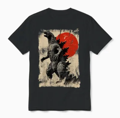 Retro Vintage Japanese Art Legendary Rare Kaiju T-Shirt, Black Unisex T-Shirt - Black
