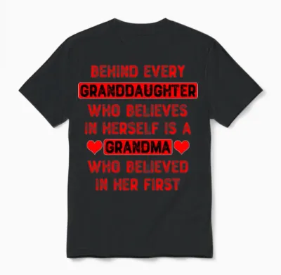 Granddaughter Quote Funny Unisex T-Shirt - Black