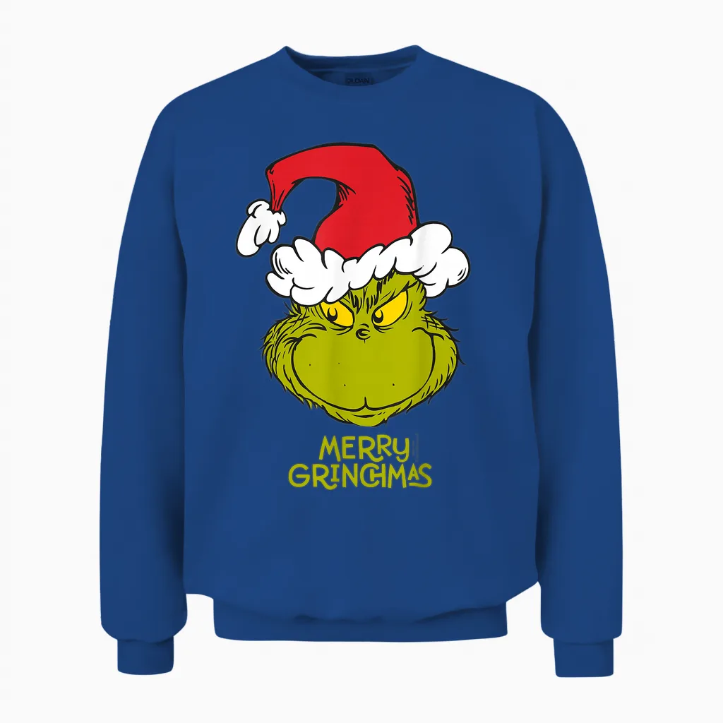 Grinch Merry Grinchmas Unisex Sweatshirt in Royal