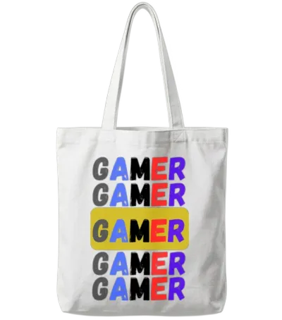 Distressed Retro Gamer Tote Bags - White