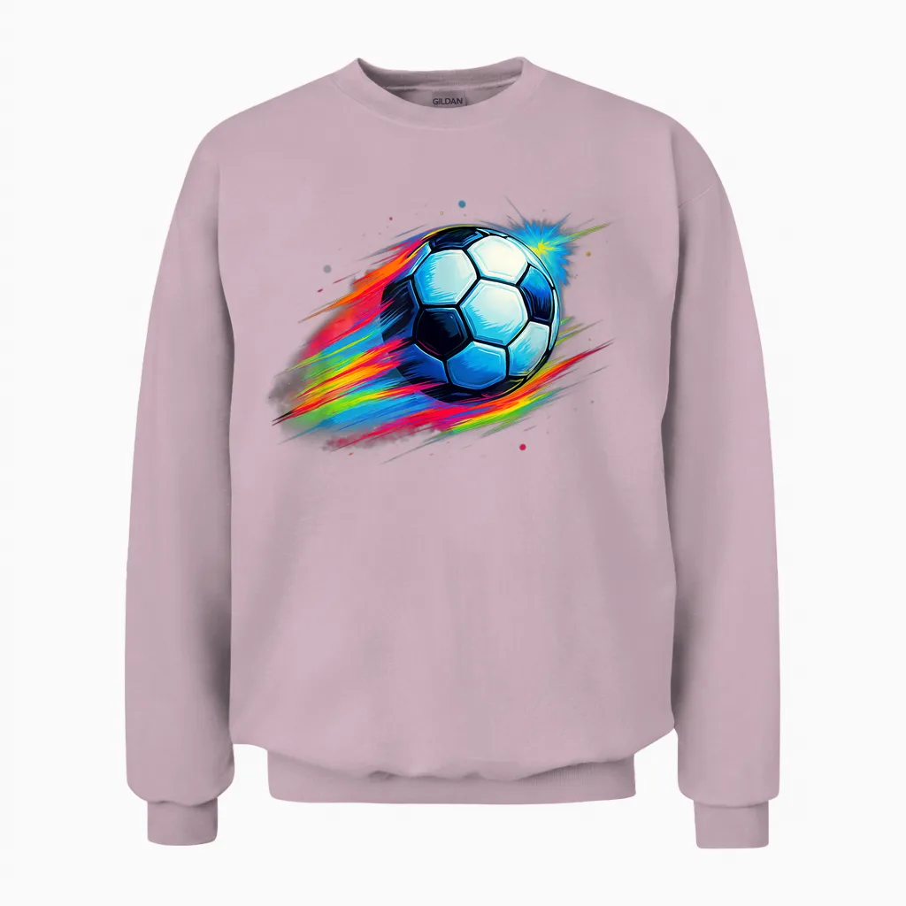 Colourful Football Shirt Tie Dye for Boys Men Women Unisex Sweatshirt in Light Pink