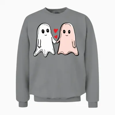 Ghosts in Love Duo Unisex Sweatshirt - Sport Grey