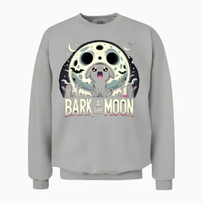 Horror Dog Halloween Spooky Dog Lover Gothic Dog Unisex Sweatshirt - Ash