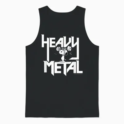 Peanuts - Snoopy Heavy Metal Unisex Tank Top - Black