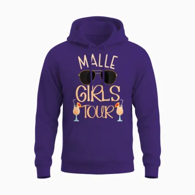 Malle Girls Tour Damen Party Urlaub Outfit Mallorca Unisex Hoodie - Purple