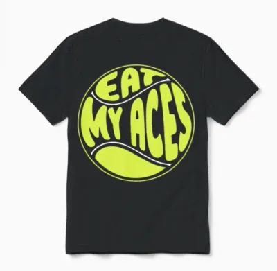 Tennis Funny Unisex T-Shirt - Black