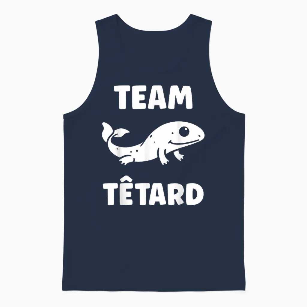 Funny Tadpole Quote Funny Team Tadpole Unisex Tank Top in Navy