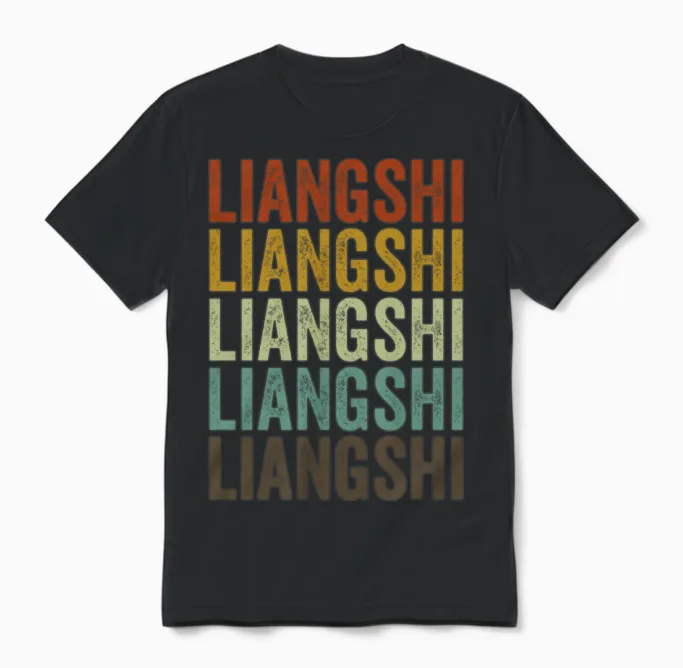 Liangshi China Retro Vintage Unisex T-Shirt - Black