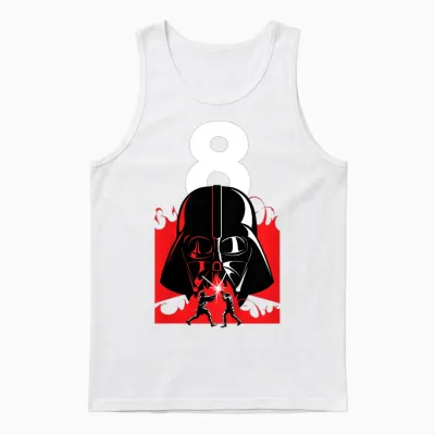 Kinder Star Wars Darth Vader 8 Geburtstag Unisex Tank Top - White