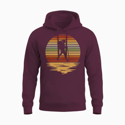 Hiking Color Night Unisex Hoodie - Maroon