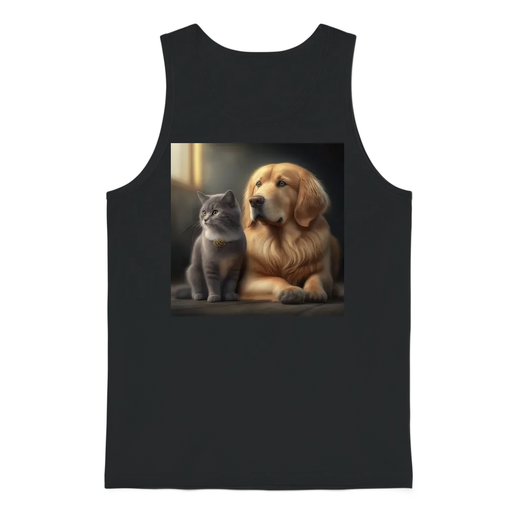 Dog and Cat Lovers Unisex Tank Top - Black