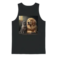 Dog and Cat Lovers Unisex Tank Top - Black – 1