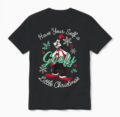 Disney Mickey and Friends Christmas Have a Goofy Christmas Unisex T-Shirt - Black