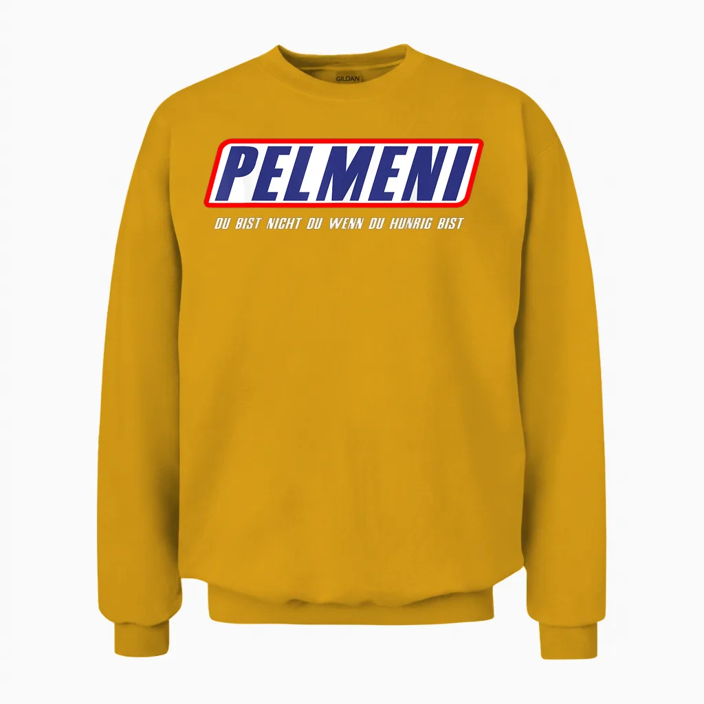 Pelmeni, Du Bist Nicht Du - Funny Slogan T-Shirt, Black, S Unisex Sweatshirt in Gold
