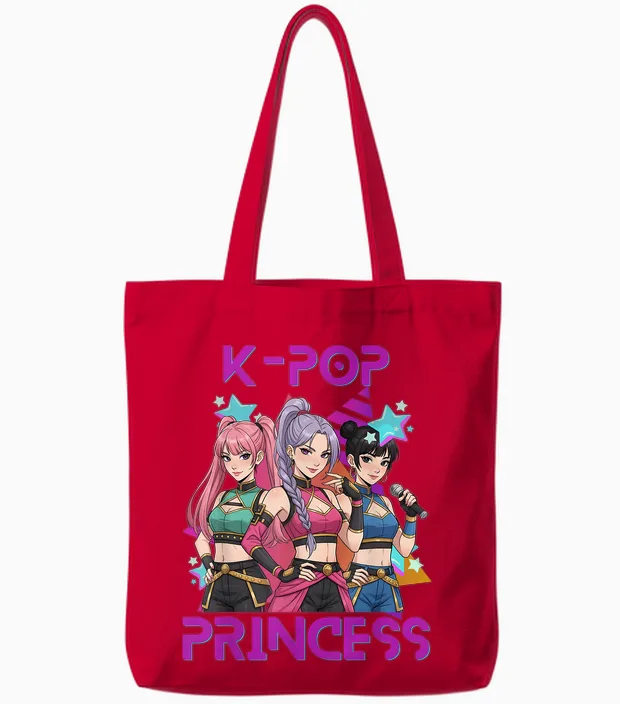 K-Pop K-Pop 8 Years Birthday Girl Tote Bags in Red