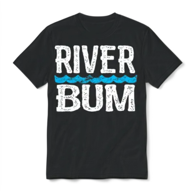 River Bum Floating Float Camping Vacation Rat Unisex T-Shirt - Black