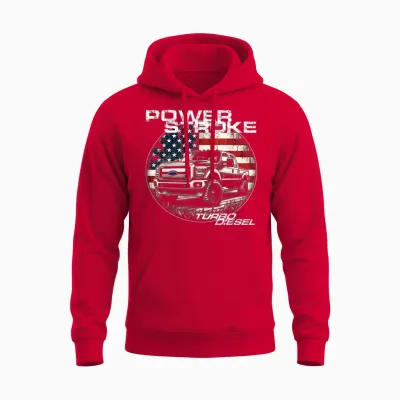 Diesel Power Stroke Truck 6.7 Coal Rolling Diesel Power Unisex Hoodie - Red