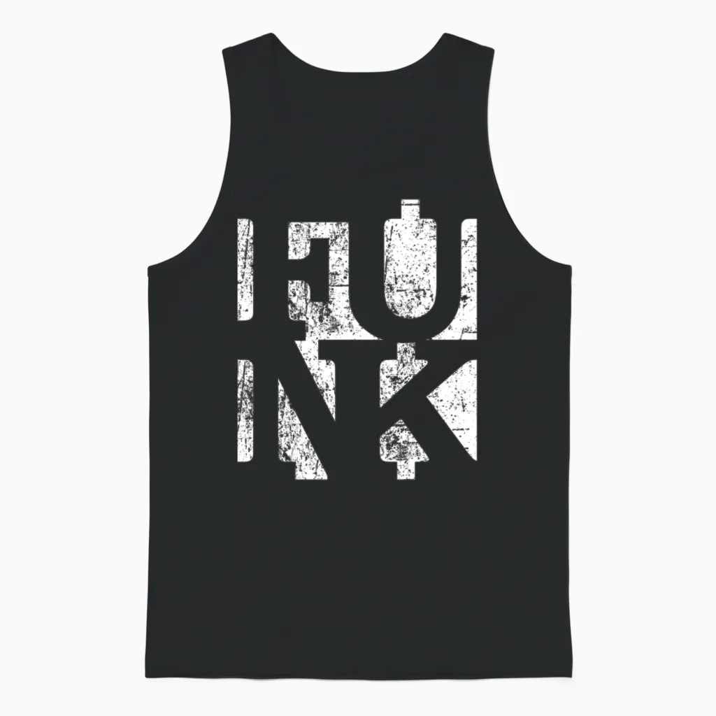 Funk Music Retro Lovers Unisex Tank Top - Black