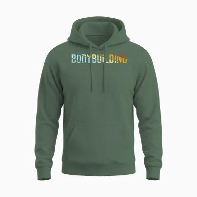 Body Building Retro Unisex Hoodie - Military Green