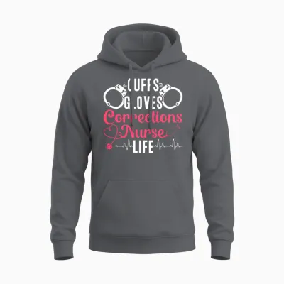 Correctional Nurse Nursing Correction Officer Unisex Hoodie - Charcoal