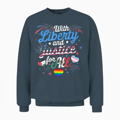 I Didn't Grow Up Saying with Liberty & Justice for All Every Unisex Sweatshirt - Dark Heather